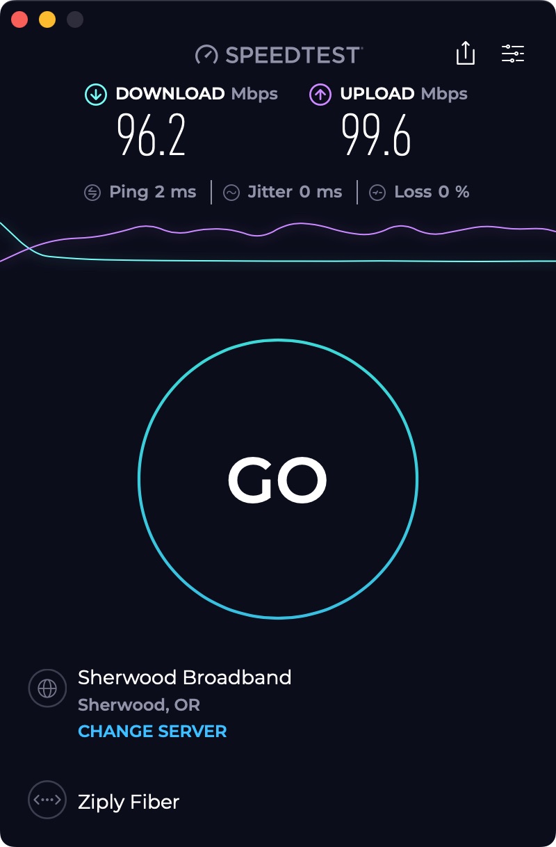 screen shot showing new 100/100 service